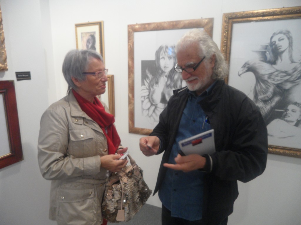 La pittrice con il maestro Ernesto Germano Solferini